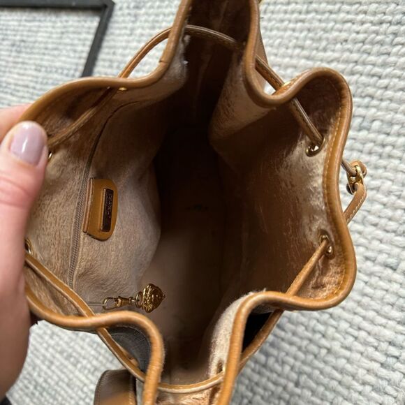 Vintage Gucci Logo Canvas Drawstring Bucket Bag - Picture 8 of 10